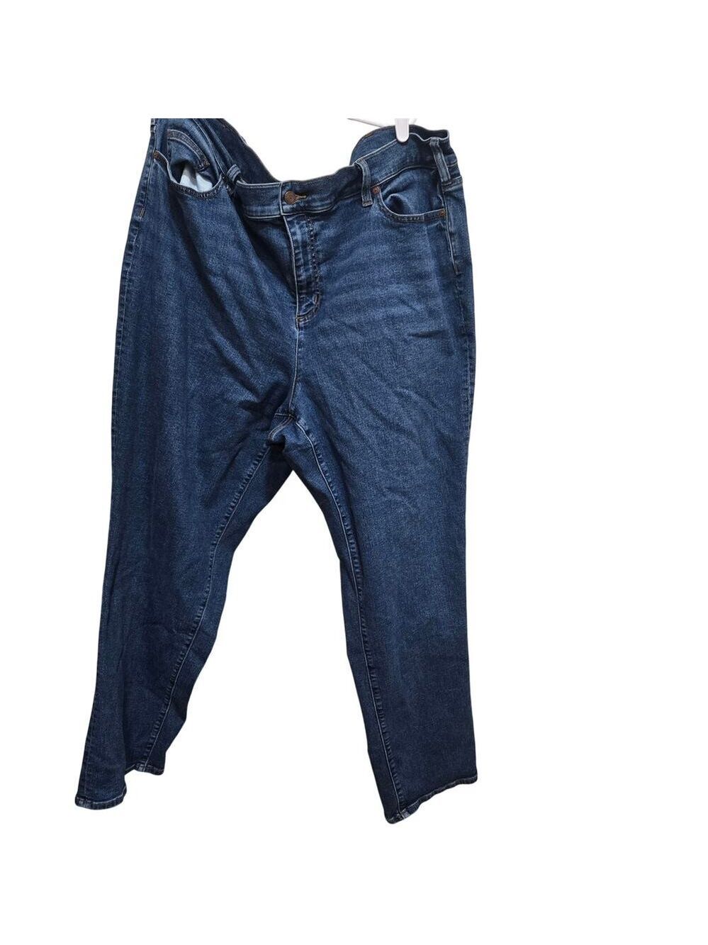 Lands' End Blue Straight Leg Stretch Jeans Womens 26W